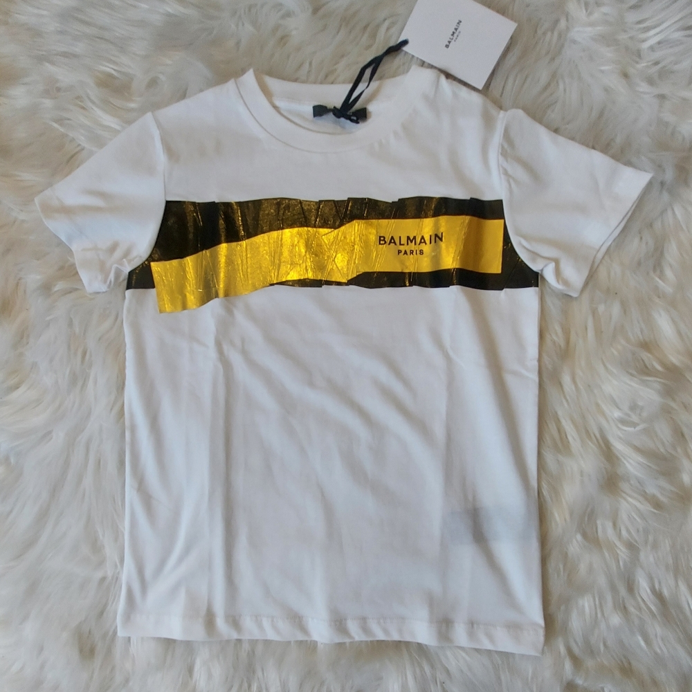 Balmain Metalic Tshirt for kids